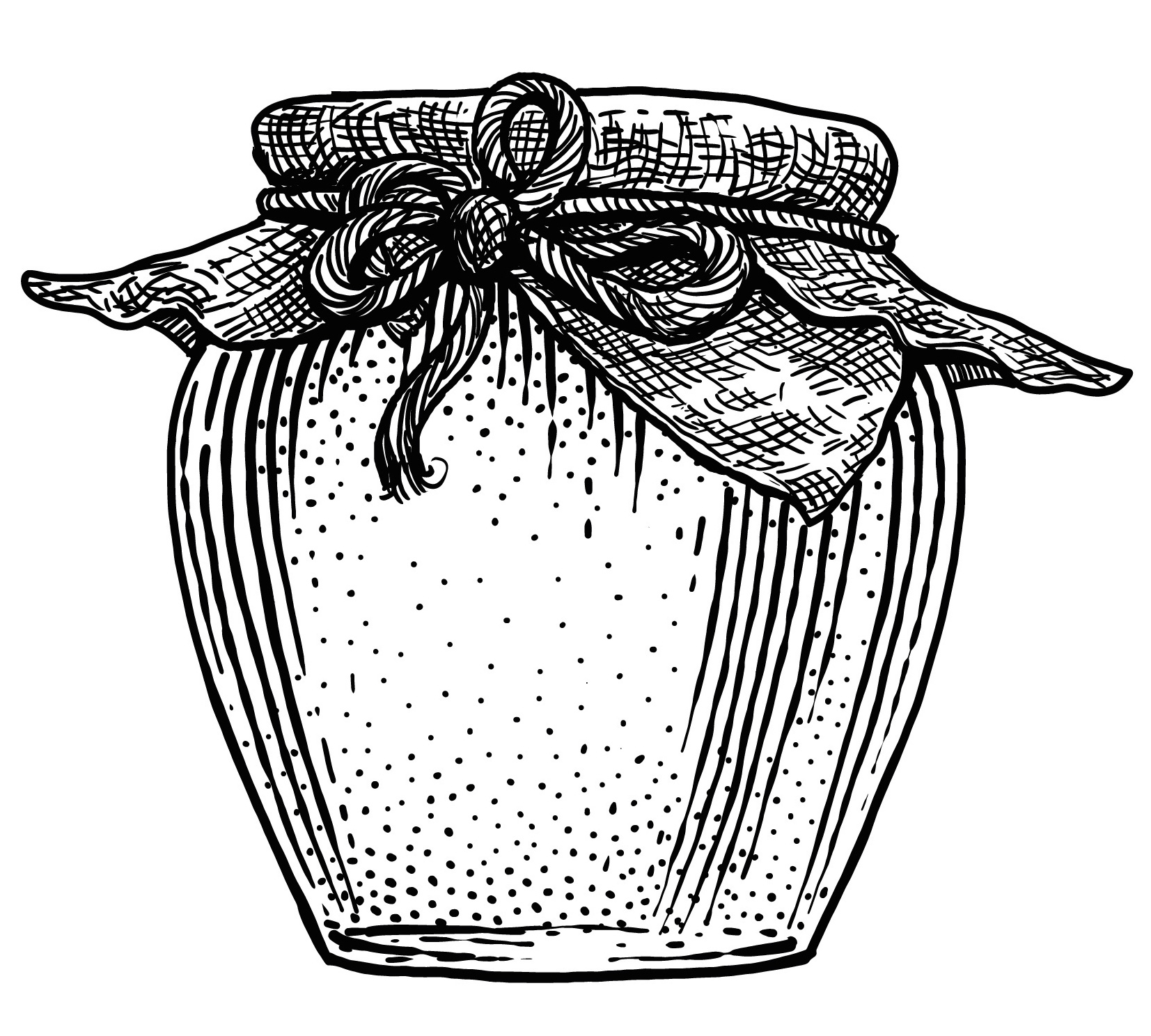 Logo dessiné d'un pot de miel 